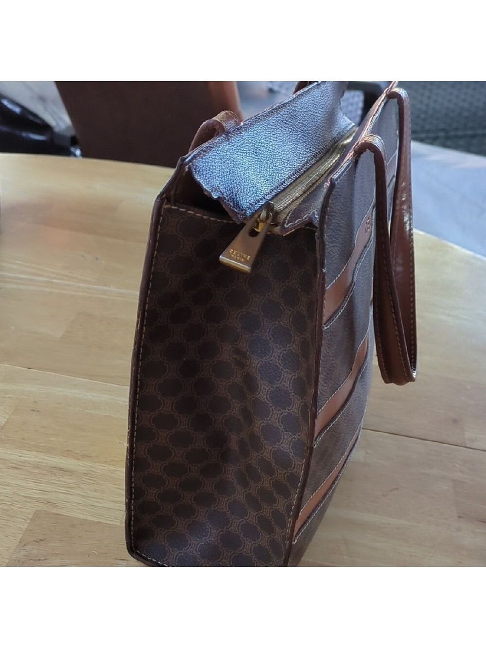 Vintage Celine Macadam Authentic Brown Classic Tote - Picture 5 of 14